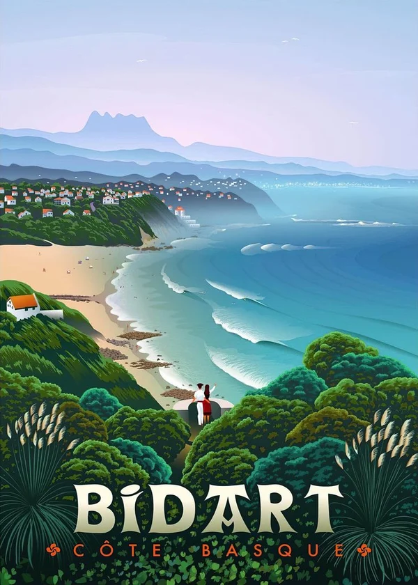 Affiche Bidart · Côte Basque